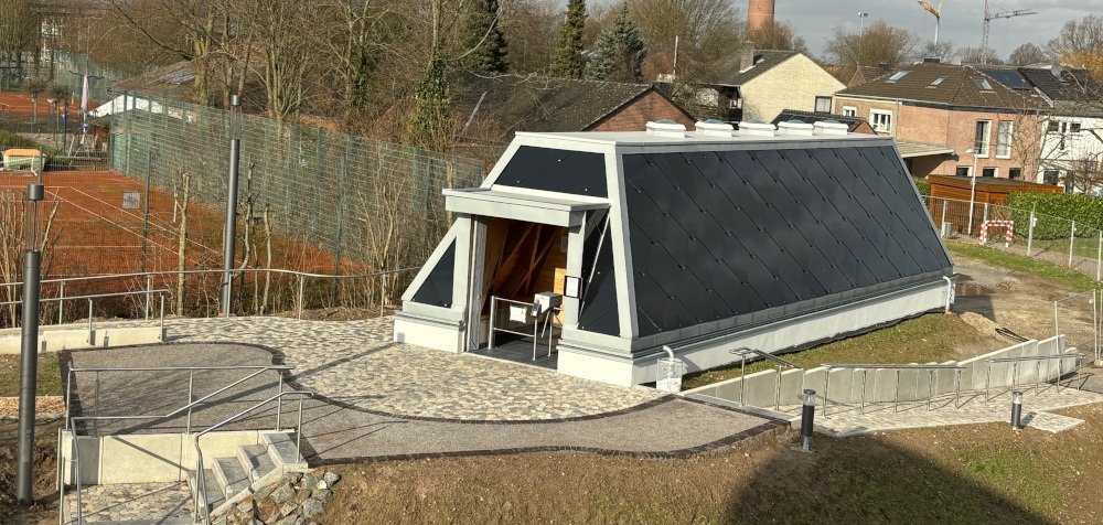 Het inhalatorium in Kevelaer van de buitenkant