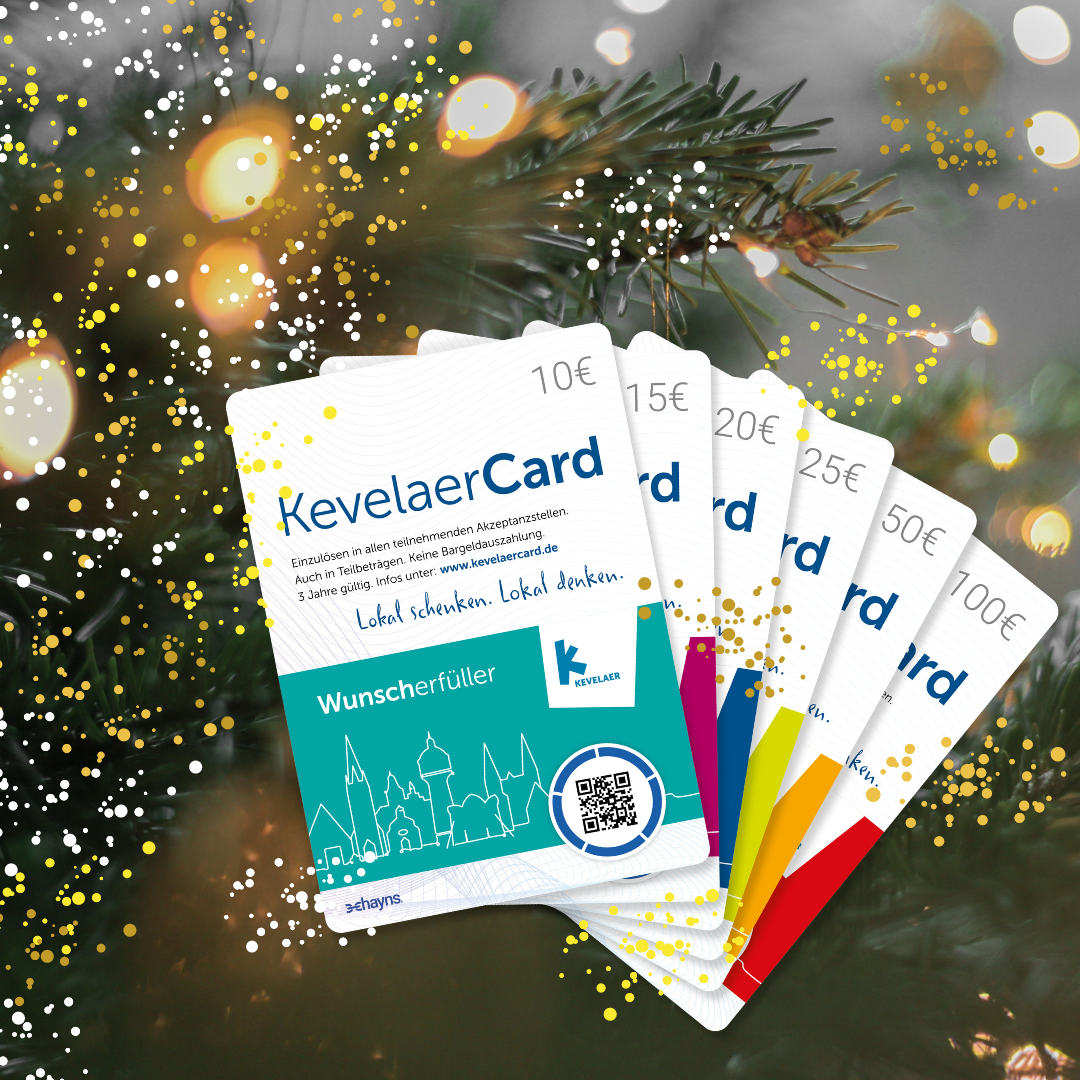 KevelaerCards vor einem Weihnachtsgesteck