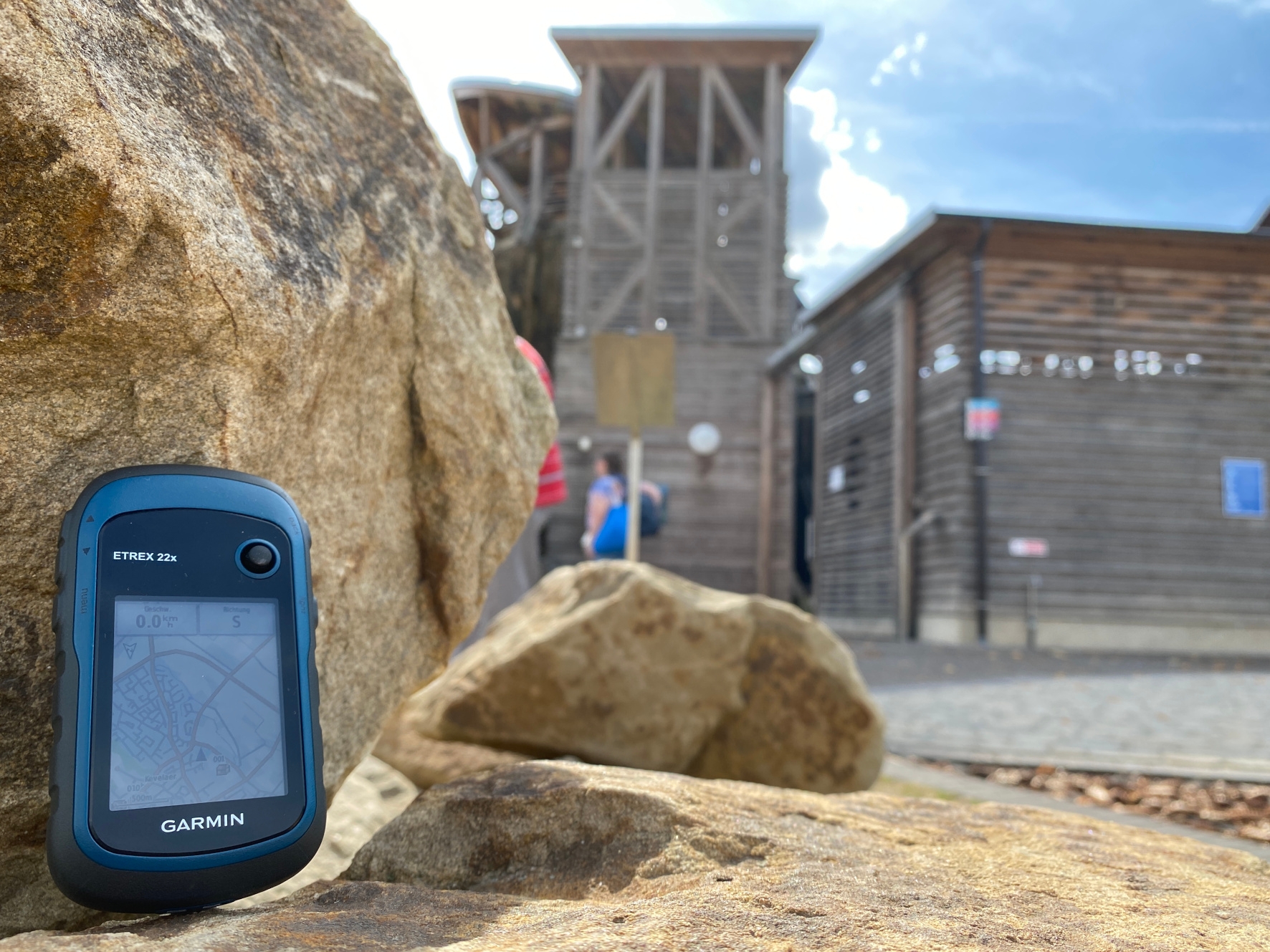 Garmin GPS Gerät vor dem Solegarten