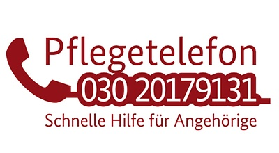 Logo des Pflegetelefons des BMFSFJ